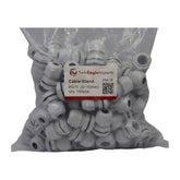 Twin Eagle Imports Cable Gland 50 Pack IP68 PG11 White Nylon Cable Gland 5-10mm Cable Range